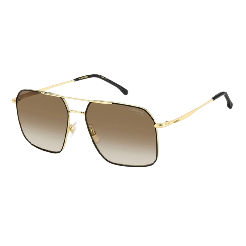 CARRERA 333/S COL. 2M2 86 BLACK GOLD LARGE SQUARE SUNGLASSES